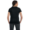 Hanes Women's Black 4.5 oz. 100% Ringspun Cotton nano-T T-Shirt