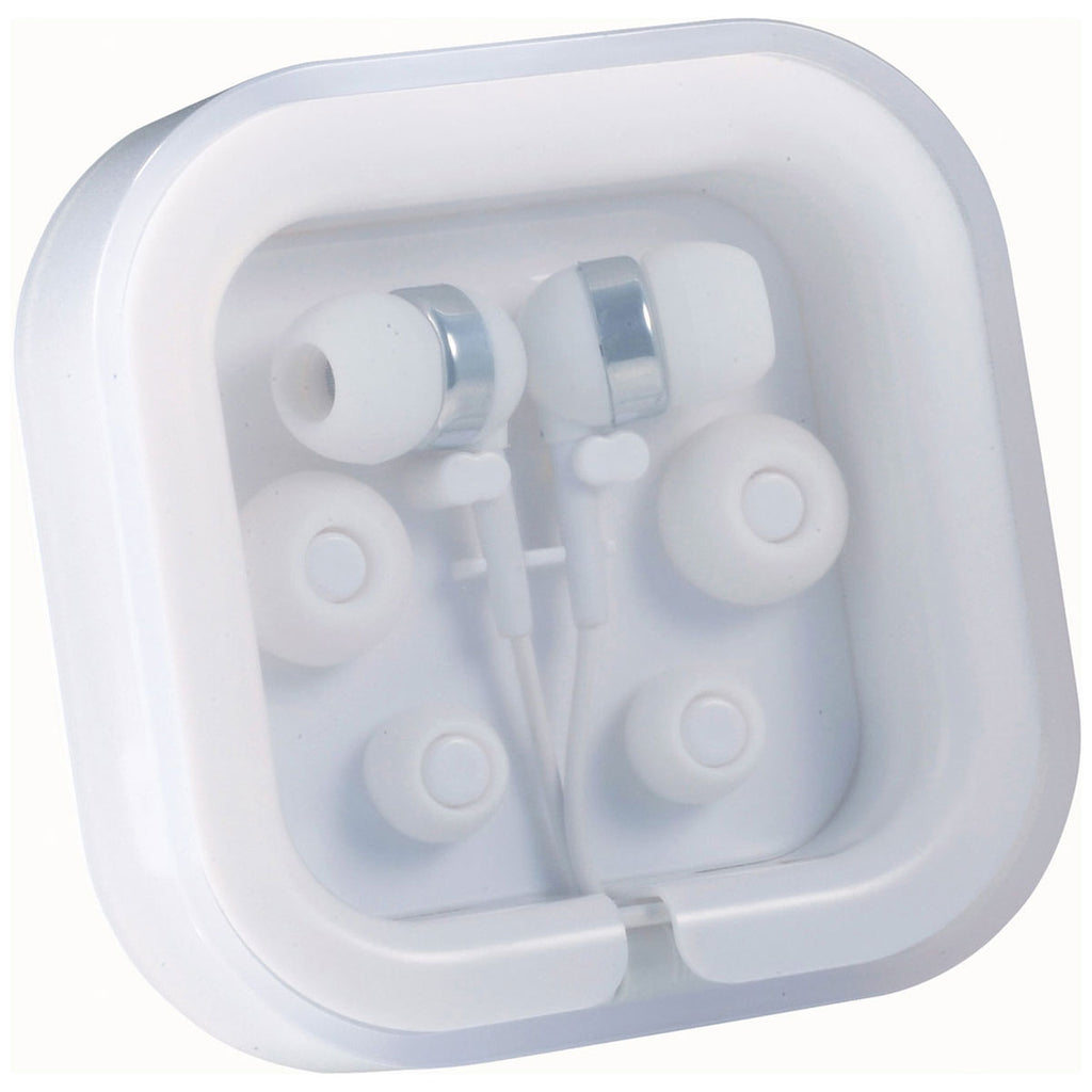 Bullet White Color Pop Earbuds