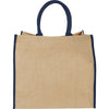 Bullet Navy Blue Large Jute Tote