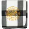 Bullet White/Black Buffalo Plaid Fleece Blanket