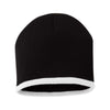 Sportsman Black/White Bottom Striped Knit Beanie