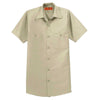 Red Kap Men's Light Tan Short Sleeve Industrial Work Shirt