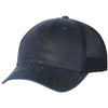 Sportsman Dark Navy/Black Faux Waxy Trucker Cap