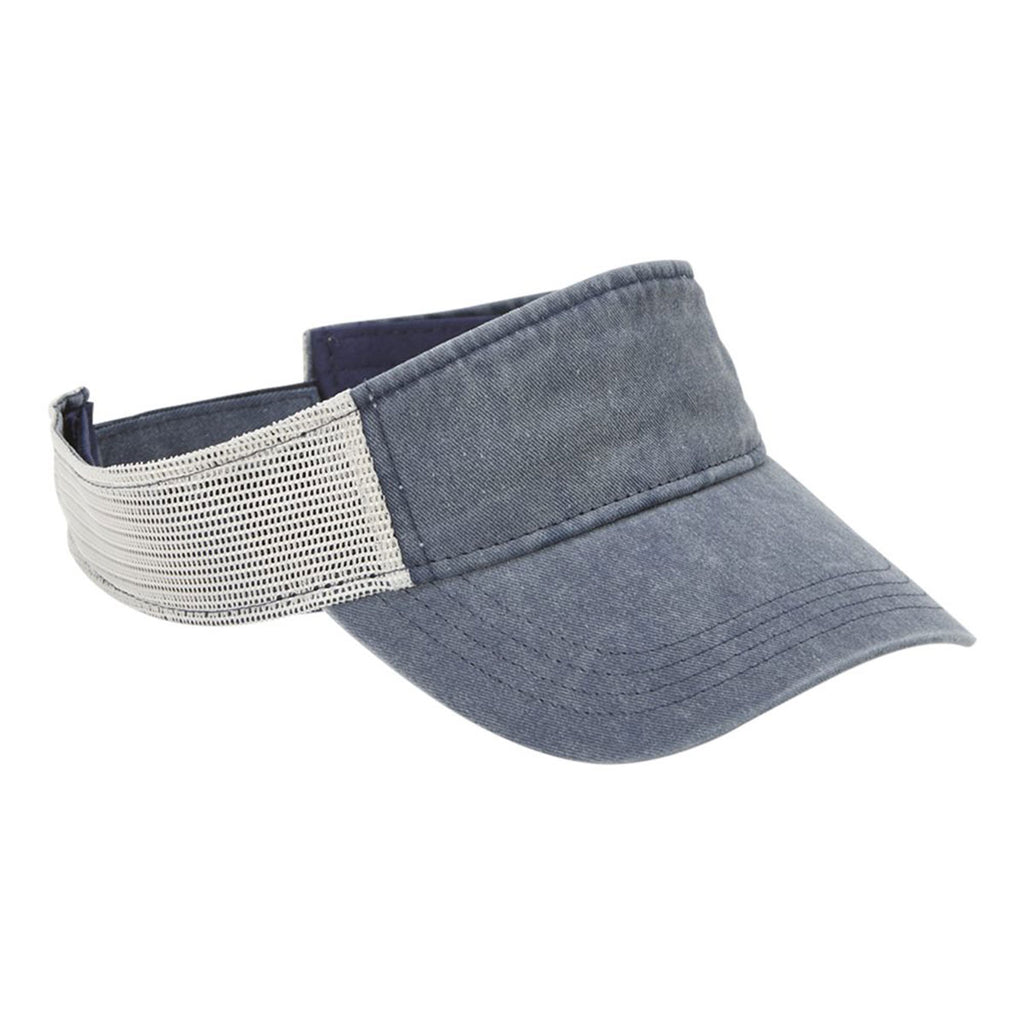 Sportsman Men's Navy/Stone Pigment-Dyed Trucker Visor