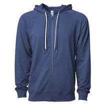 Independent Trading Co. Unisex Indigo Icon Lightweight Loopback Terry Zip Hood