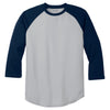 Sport-Tek Men's Silver/True Navy PosiCharge Baseball Jersey