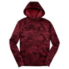 Sport-Tek Men's Deep Red Sport-Wick CamoHex Fleece Hooded Pullover