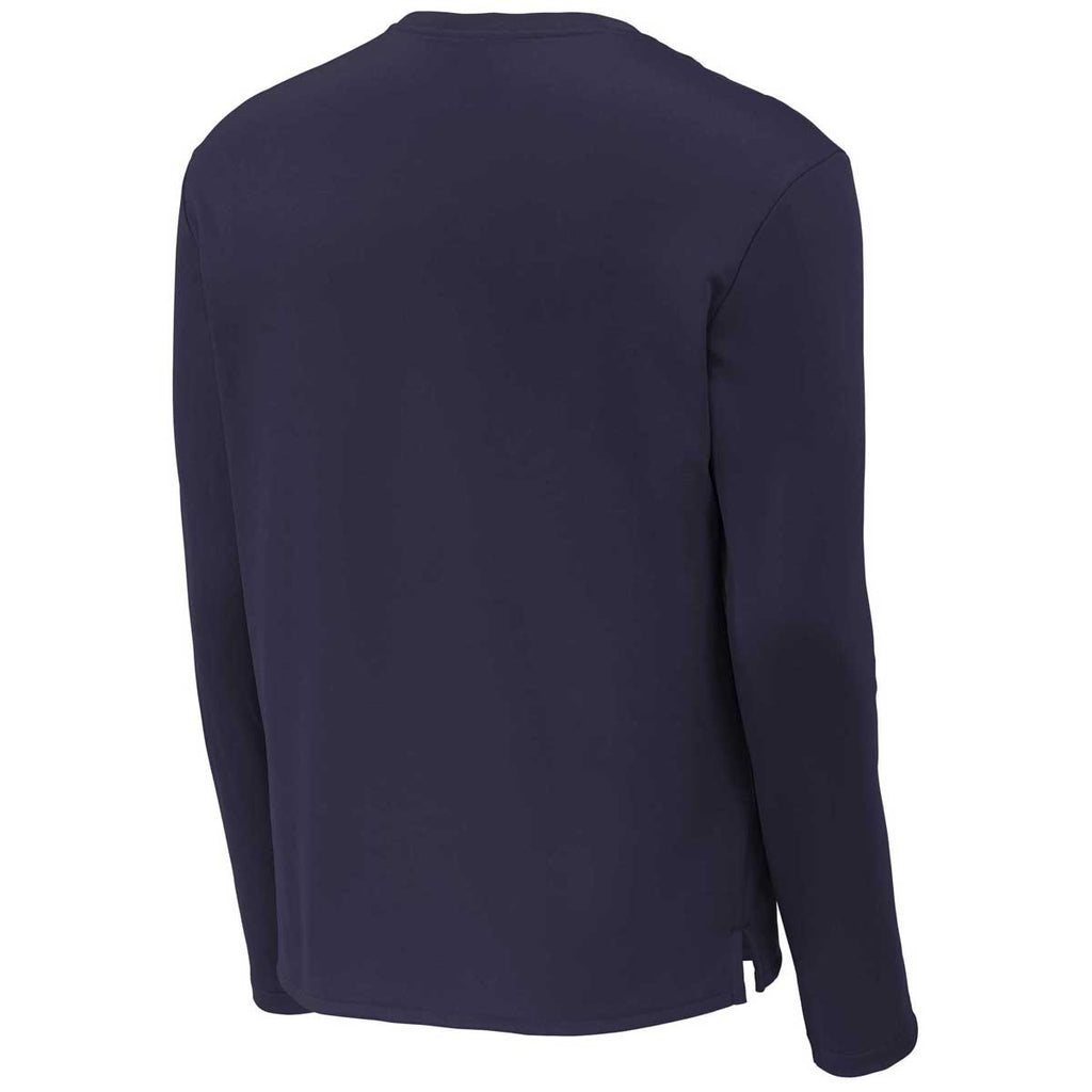 Sport-Tek Men's Navy Sport-Wick Fleece Pullover Crew