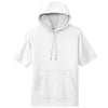 Sport-Tek Men's White Sport-Wick Fleece Short Sleeve Pullover Hoodie