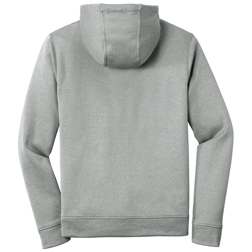 Sport-Tek Men's Dark Silver Heather PosiCharge Sport-Wick Heather Fleece Hooded Pullover