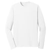 Sport-Tek Men's White PosiCharge RacerMesh Long Sleeve Tee