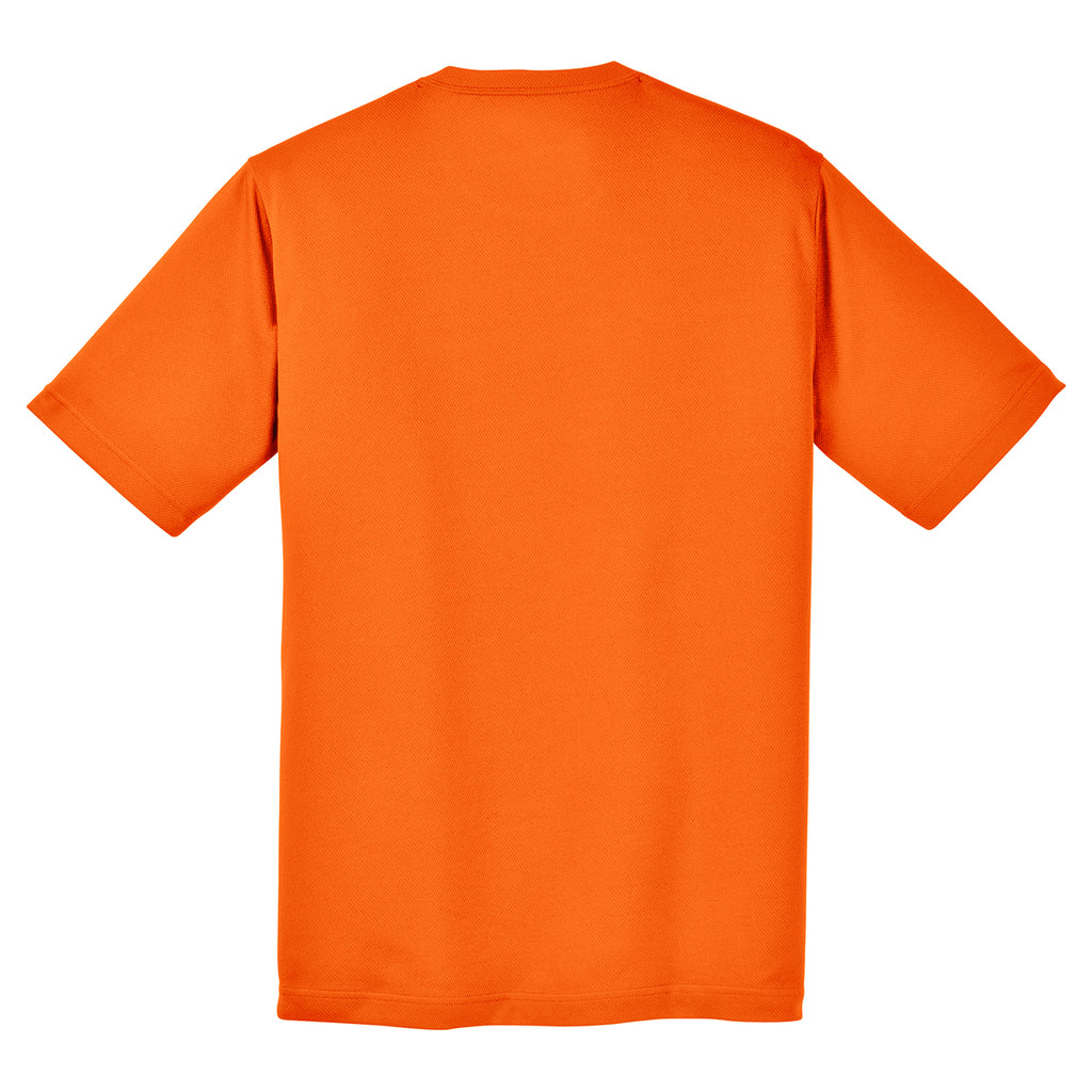 Sport-Tek Men's Neon Orange PosiCharge RacerMesh Tee