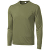 Sport-Tek Men's Olive Drab Green Long Sleeve PosiCharge Competitor Tee