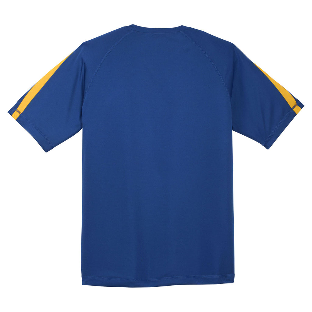 Sport-Tek Men's True Royal/Gold Colorblock PosiCharge Competitor Tee