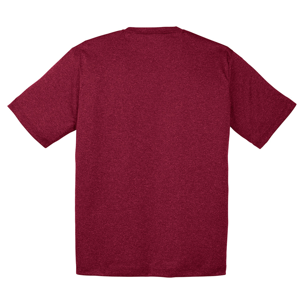 Sport-Tek Men's Cardinal Heather Contender Tee