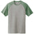 Sport-Tek Men's Forest Green Heather/Light Grey Heather PosiCharge Tri-Blend Wicking Raglan Tee