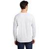 Sport-Tek Men's White Triad Solid PosiCharge Long Sleeve Tri-Blend Wicking Raglan Tee