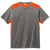 Sport-Tek Men's Deep Orange/Dark Grey Heather PosiCharge Tri-Blend Wicking Draft Tee