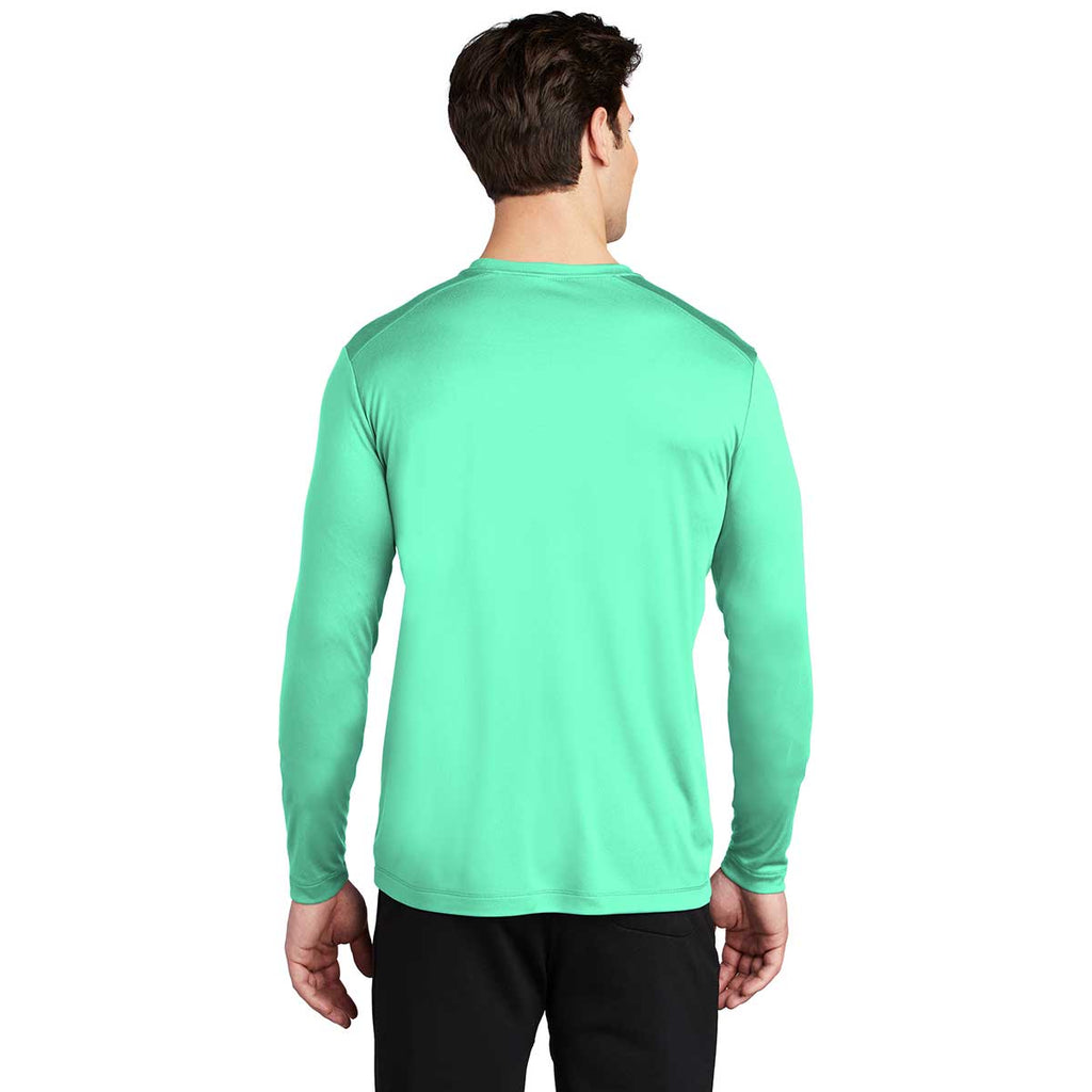 Sport-Tek Men's Bright Seafoam Posi-UV Pro Long Sleeve Tee