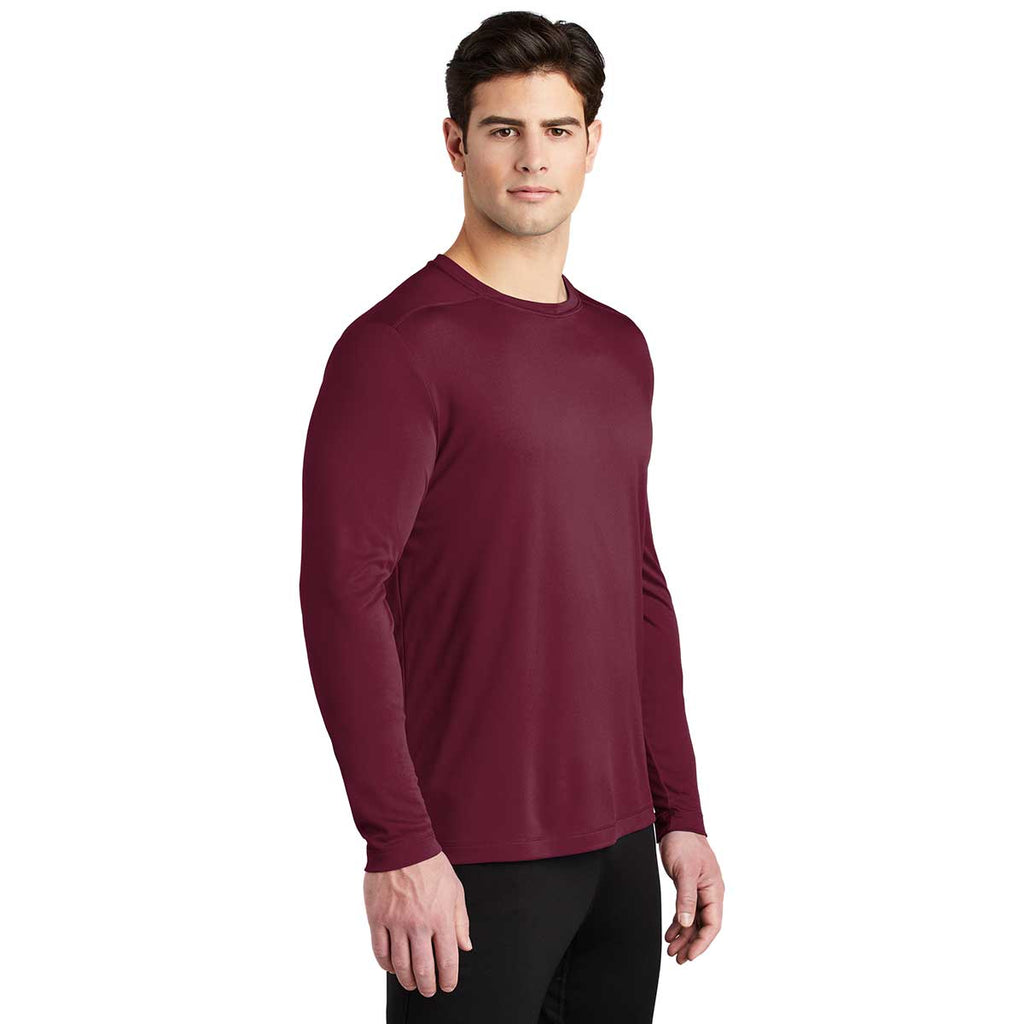 Sport-Tek Men's Cardinal Posi-UV Pro Long Sleeve Tee