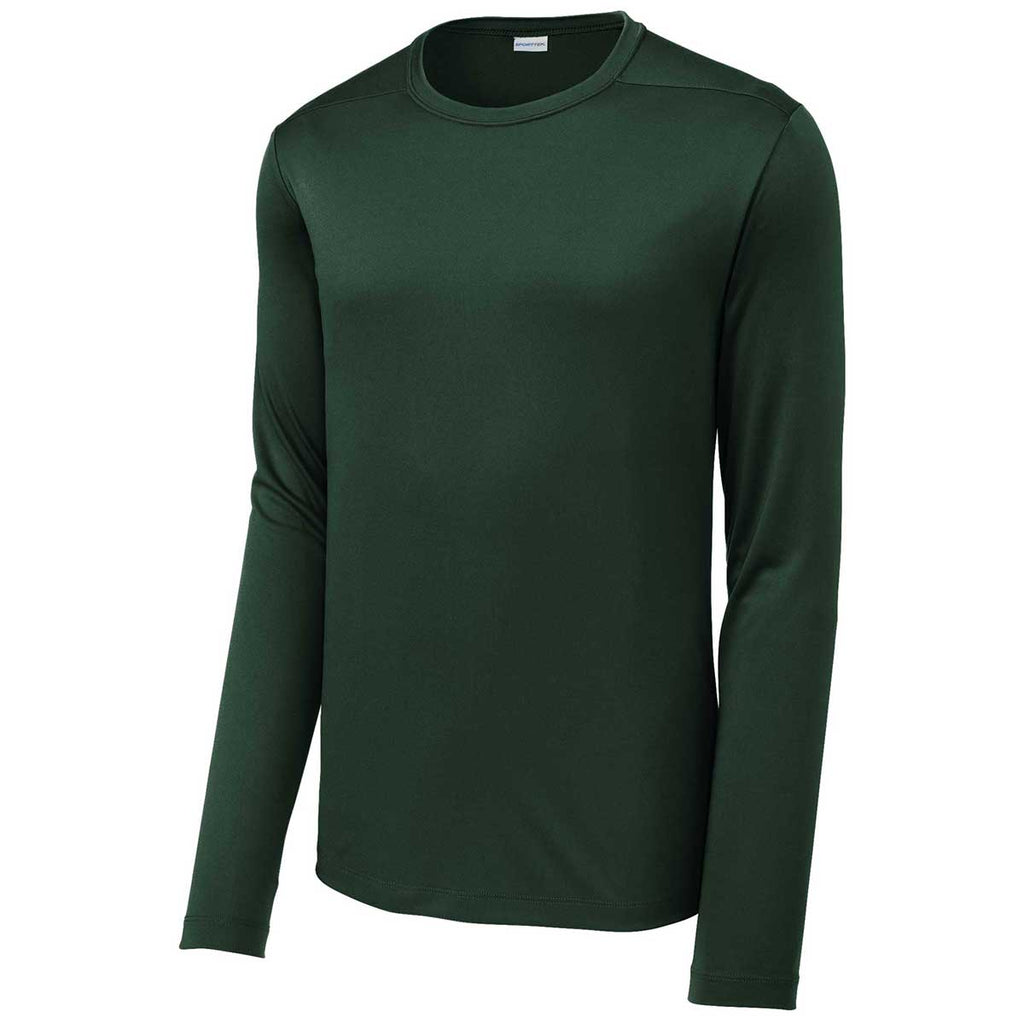 Sport-Tek Men's Forest Green Posi-UV Pro Long Sleeve Tee