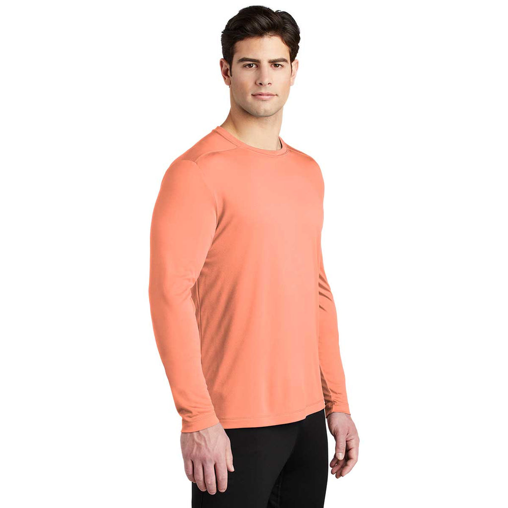 Sport-Tek Men's Soft Coral Posi-UV Pro Long Sleeve Tee