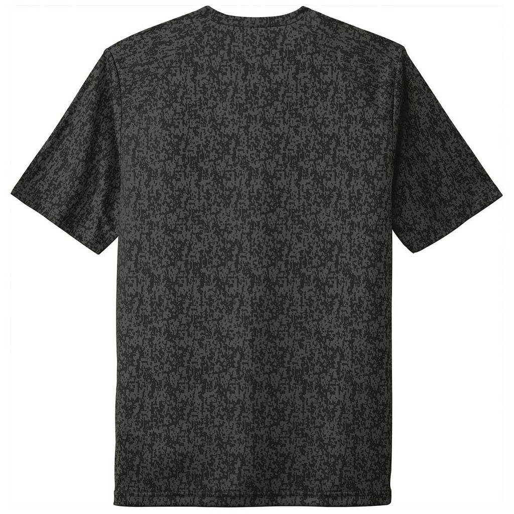 Sport-Tek Men's Black PosiCharge Digi Camo Short Sleeve Tee