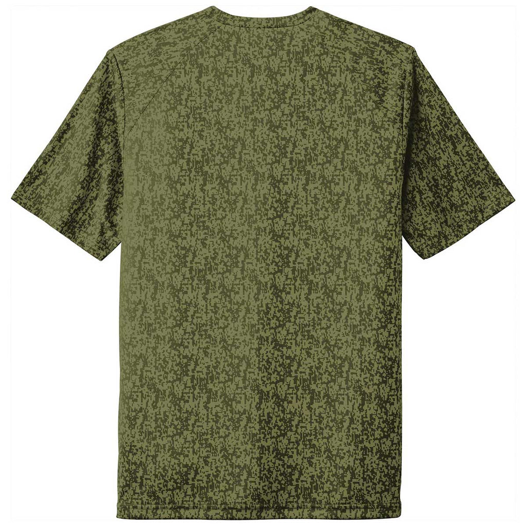 Sport-Tek Men's Olive Drab Green PosiCharge Digi Camo Short Sleeve Tee