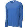 Sport-Tek Men's True Royal PosiCharge Digi Camo Long Sleeve Tee