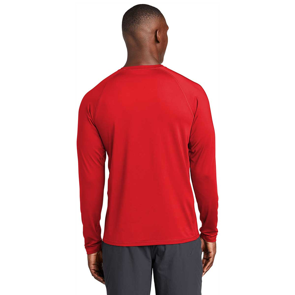 Sport-Tek Men's True Red Long Sleeve Rashguard Tee