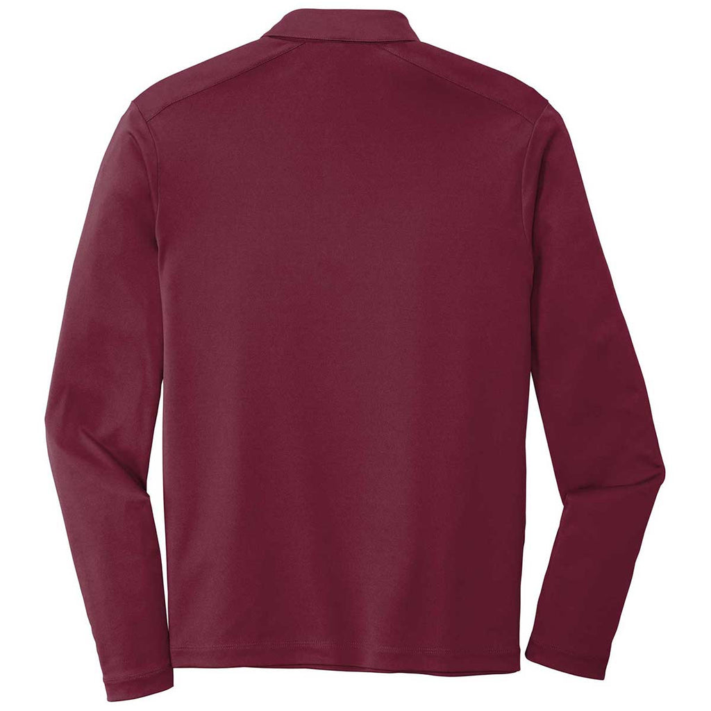 Sport-Tek Men's Cardinal Posi-UV Pro Long Sleeve Polo