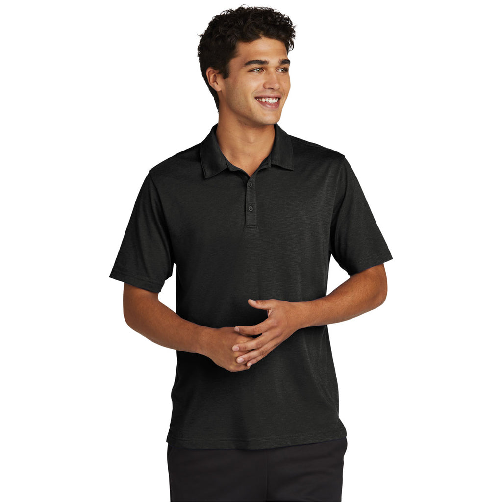 Sport-Tek Men's Black PosiCharge Strive Polo