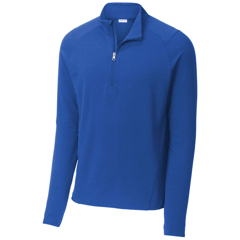 Sport-Tek Men's True Royal Sport-Wick Flex Fleece 1/4-Zip