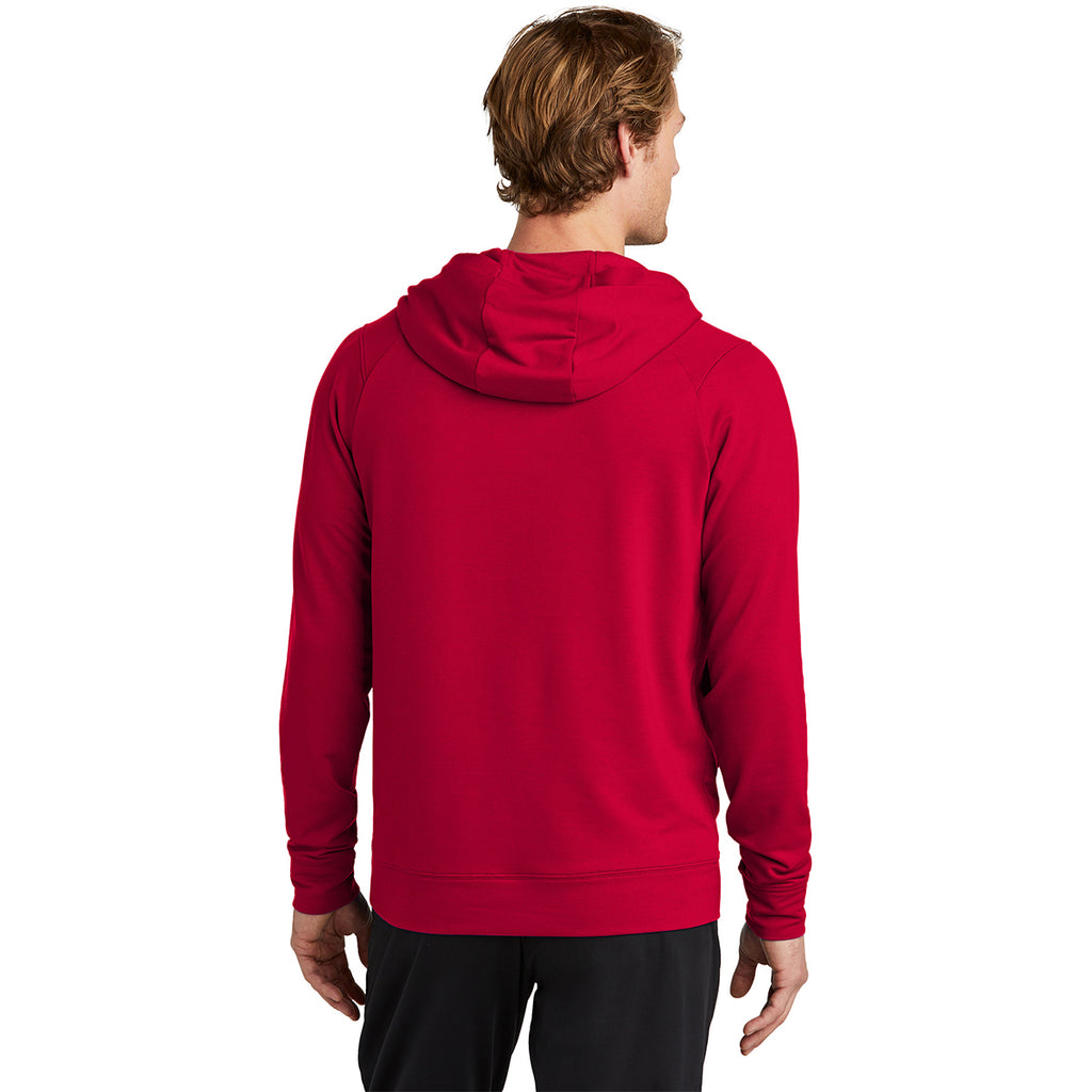 Sport-Tek Men's Deep Red Sport-Wick Flex Fleece Pullover Hoodie