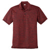 Sport-Tek Men's Deep Red/Black Electric PosiCharge Electric Heather Polo