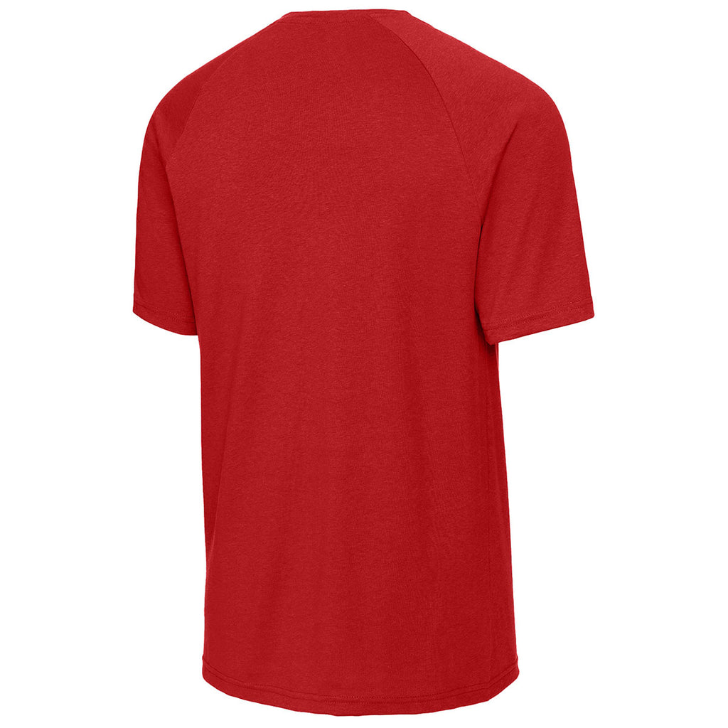 Sport-Tek Men's Deep Red Halftime Raglan Tee