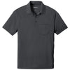 Sport-Tek Men's Graphite Grey PosiCharge RacerMesh Pocket Polo