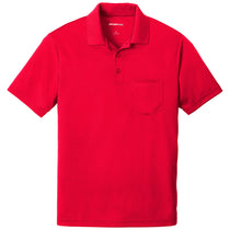 Sport-Tek Men's True Red PosiCharge RacerMesh Pocket Polo