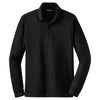 Sport-Tek Men's Black Long Sleeve Micropique Sport-Wick Polo