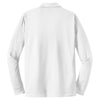 Sport-Tek Men's White Long Sleeve Micropique Sport-Wick Polo