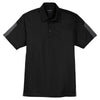 Sport-Tek Men's Black/Grey PosiCharge Active Textured Colorblock Polo