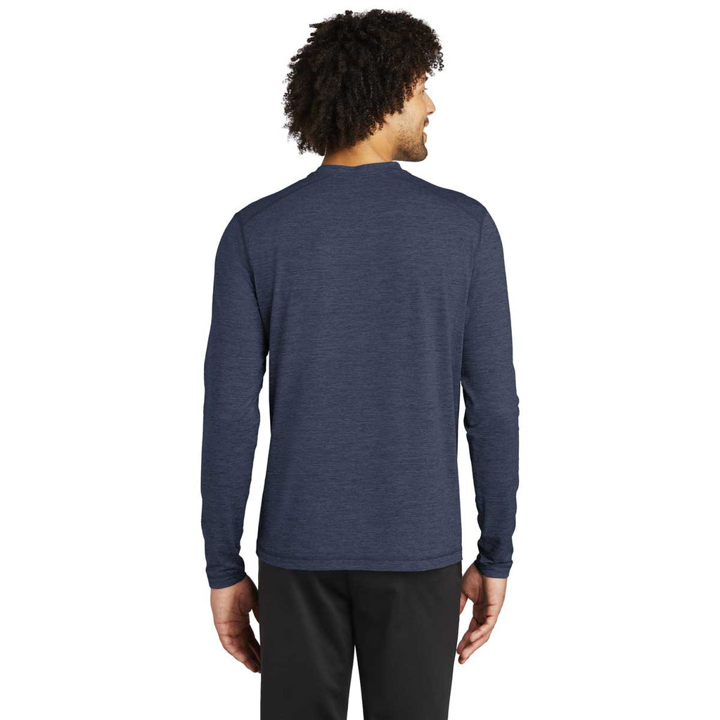 Sport-Tek Men's Dark Denim Heather Exchange 1.5 Long Sleeve Crew