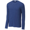 Sport-Tek Men's True Royal Heather Exchange 1.5 Long Sleeve Crew