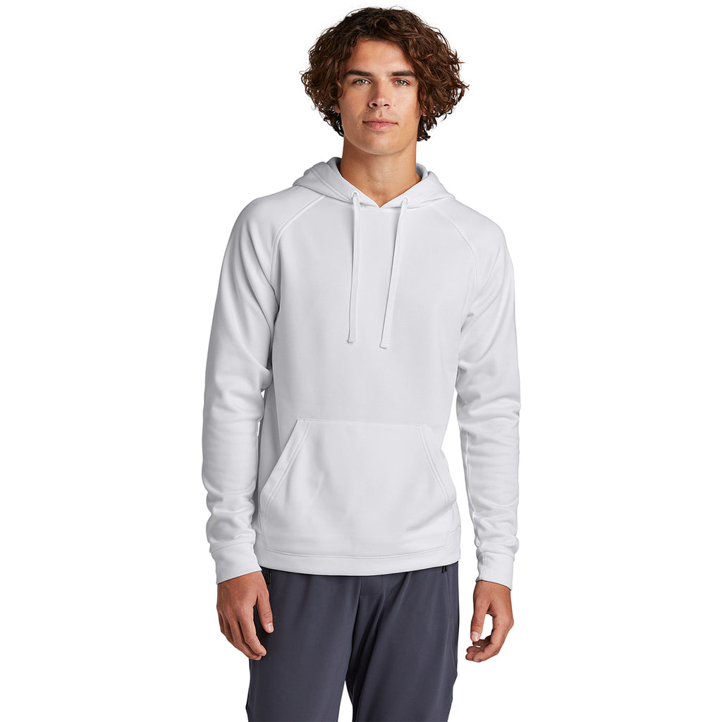 Sport-Tek Men's White Re-Compete Fleece Pullover Hoodie