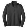 Sport-Tek Men's Charcoal Grey Sport-Wick Stretch 1/4-Zip Pullover