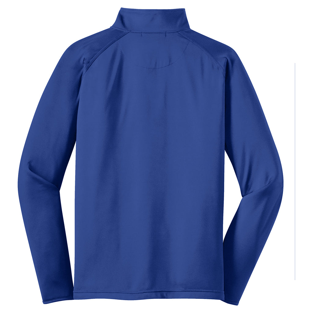 Sport-Tek Men's True Royal Sport-Wick Stretch 1/4-Zip Pullover