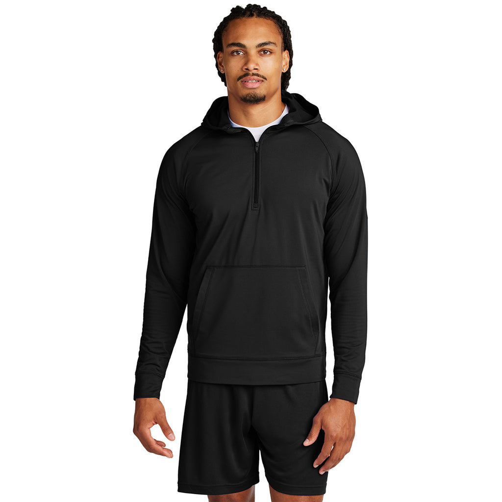 Sport-Tek Men's Black Sport-Wick Stretch 1/2-Zip Hoodie