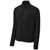 Sport-Tek Men's Black Sport-Wick Stretch Full-Zip Cadet Jacket