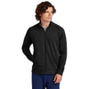 Sport-Tek Men's Black Sport-Wick Stretch Full-Zip Cadet Jacket