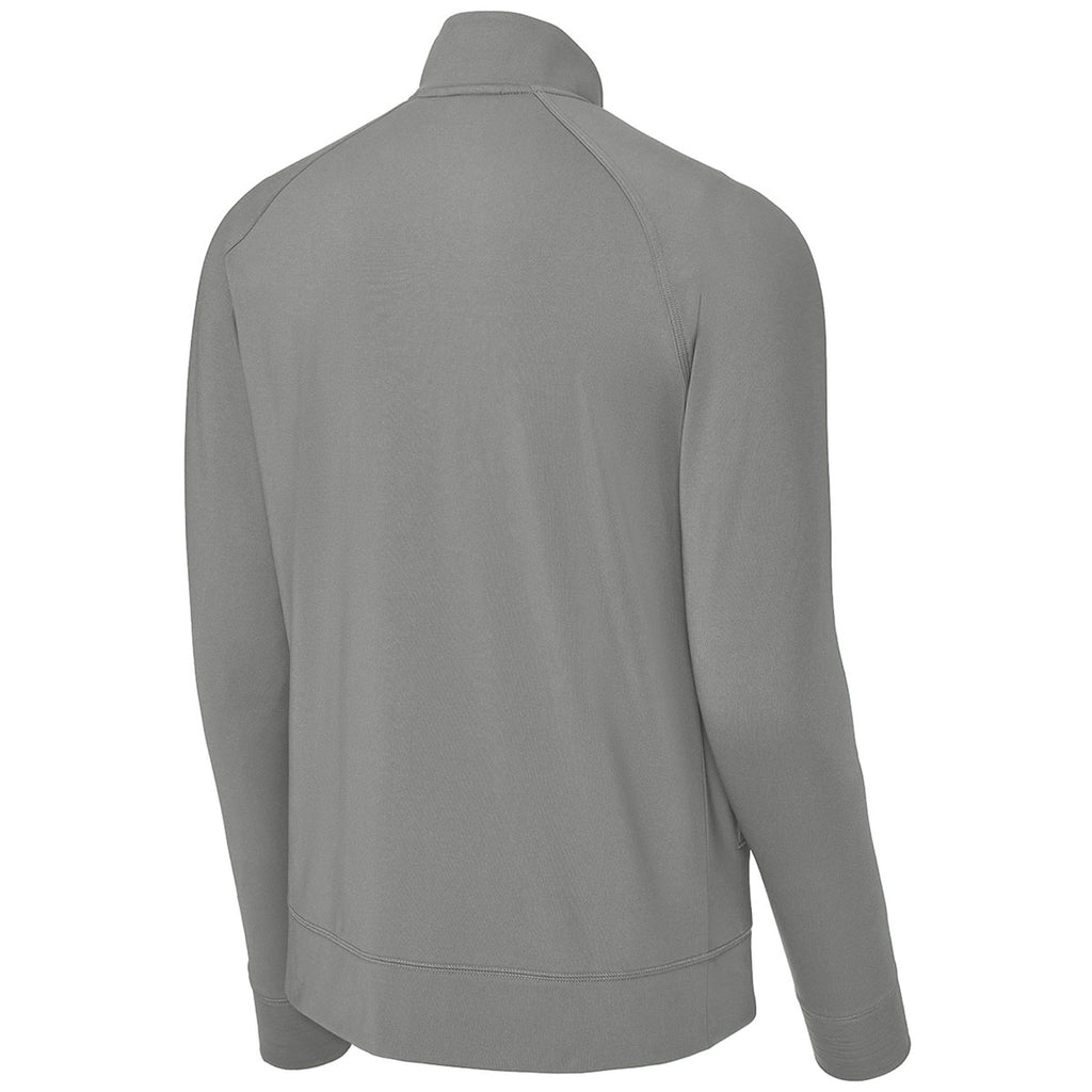 Sport-Tek Men's Charcoal Grey Sport-Wick Stretch Full-Zip Cadet Jacket